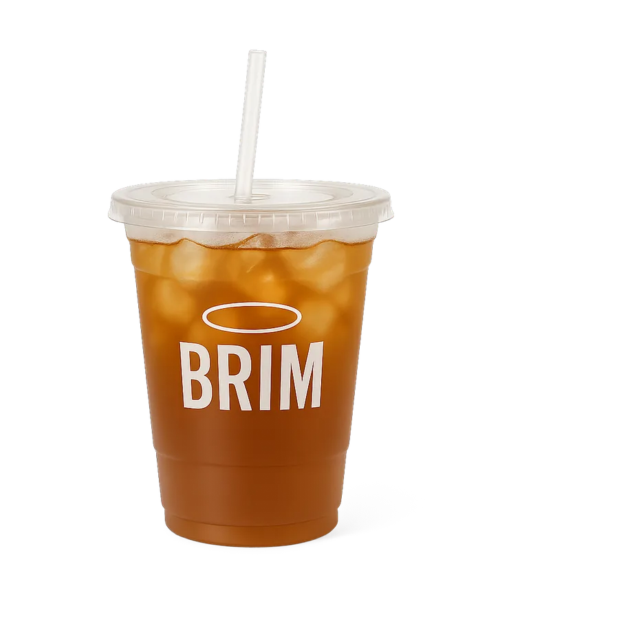 Compostable PLA cold cup with custom print