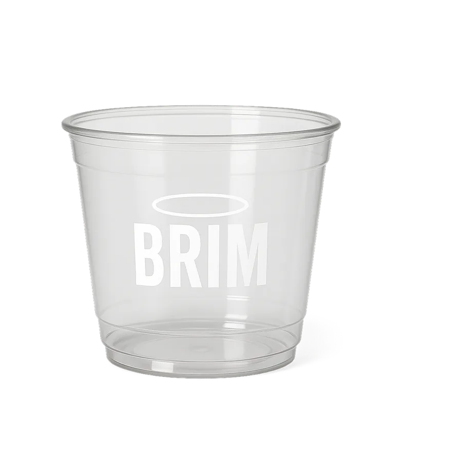 Custom printed squat plastic cup